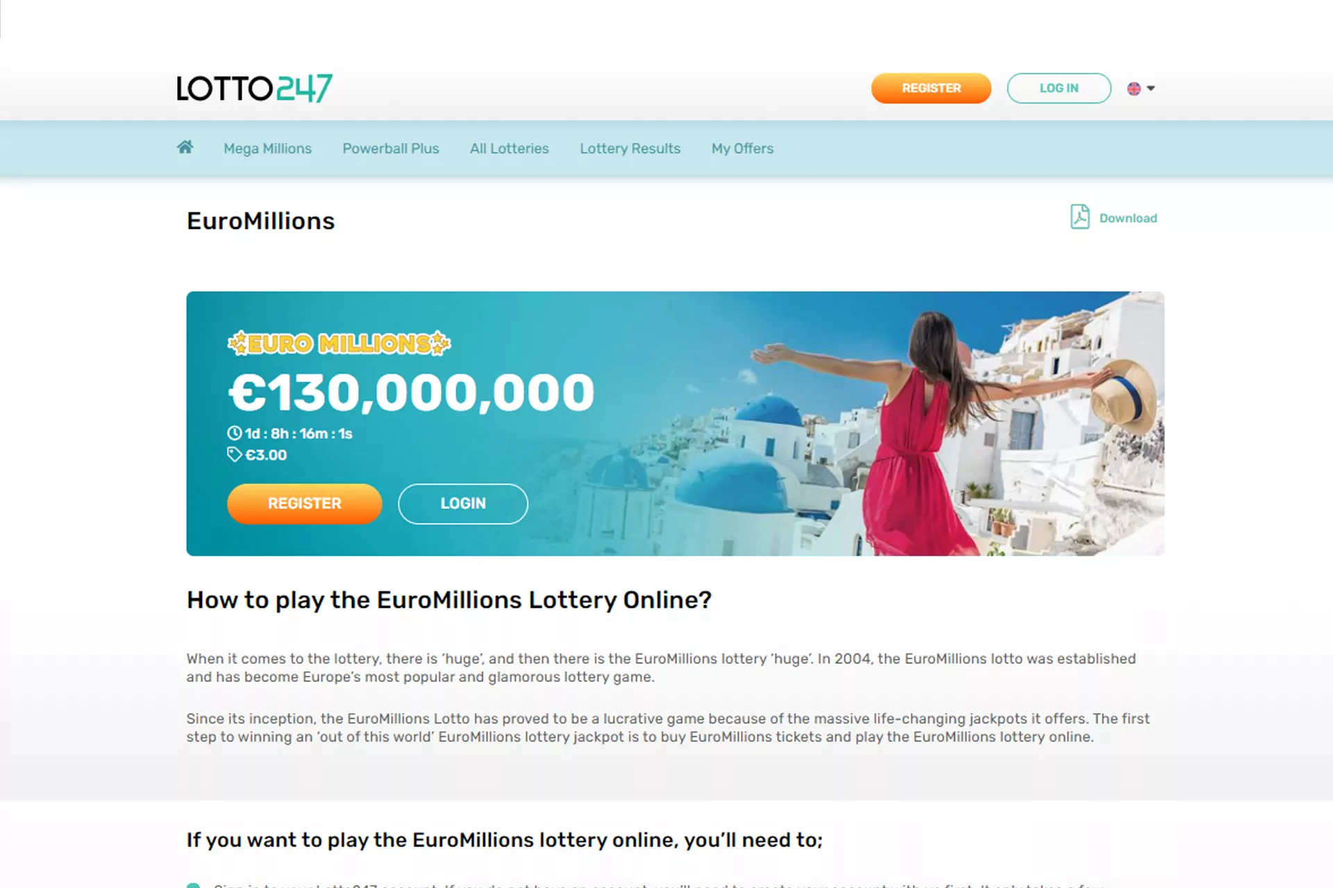 EuroMillions is a great chance to win a huge award of over 100 million euros.
