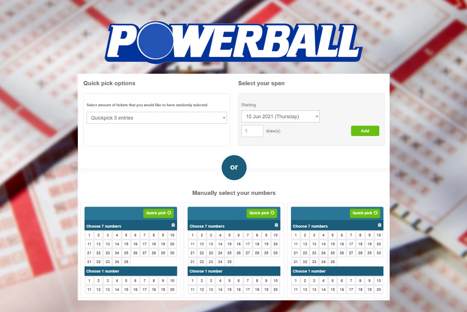 Oz Powerball is an Australian lottery with cheap tickets and a 3 million dollar jackpot.