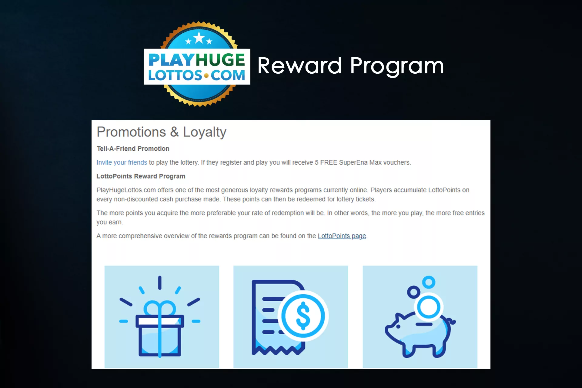 Read the terms and conditions of the Reward Program correctly to be able to receive bonuses.