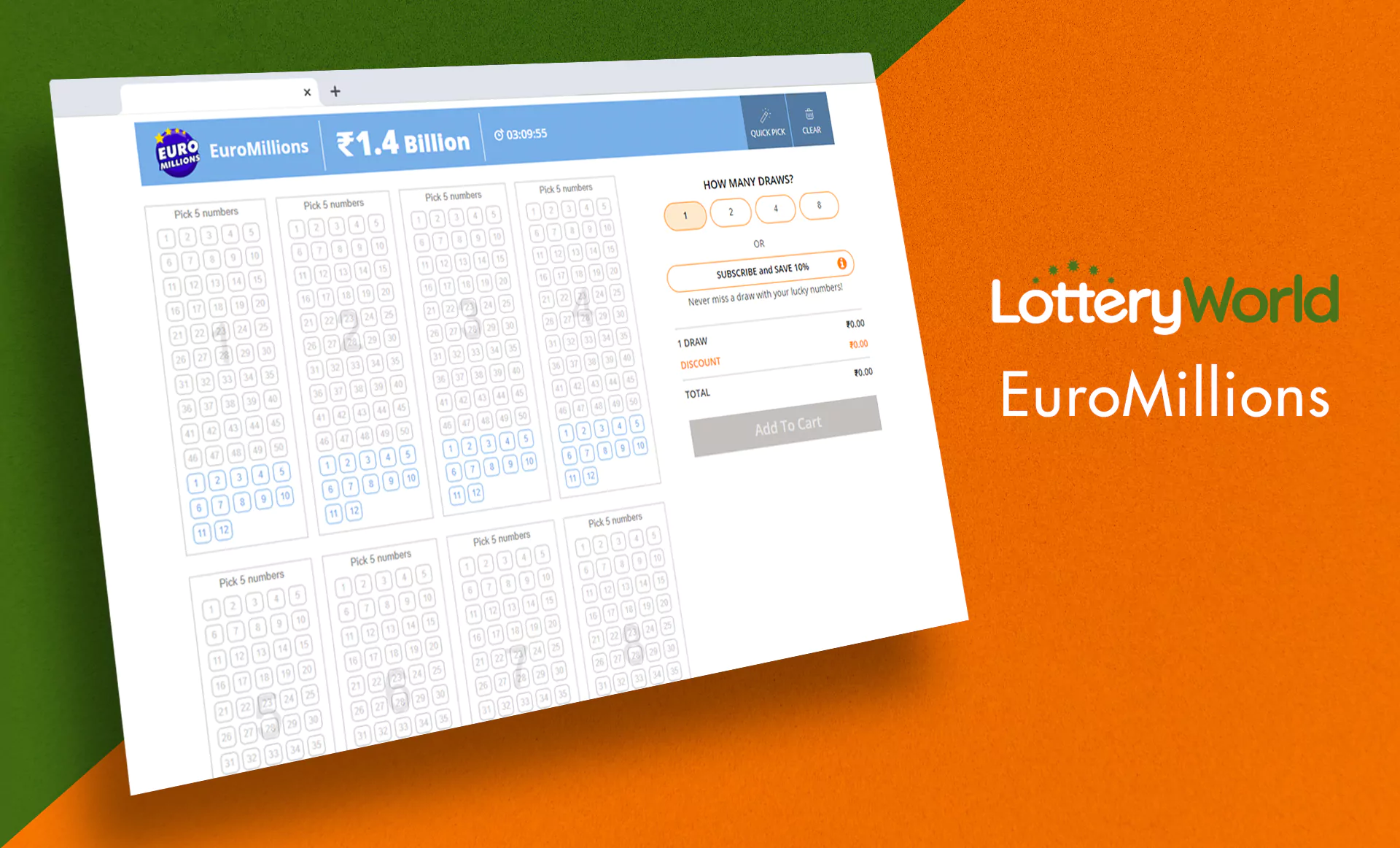 EuroMillions is another great lottery with a really huge jackpot.