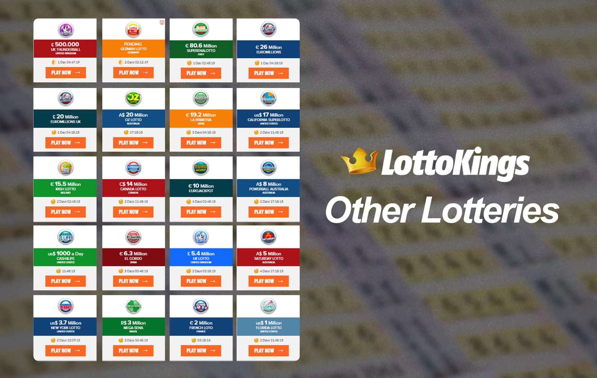 Also, you can find at least twenty other lotteries from different countries in the online shop.