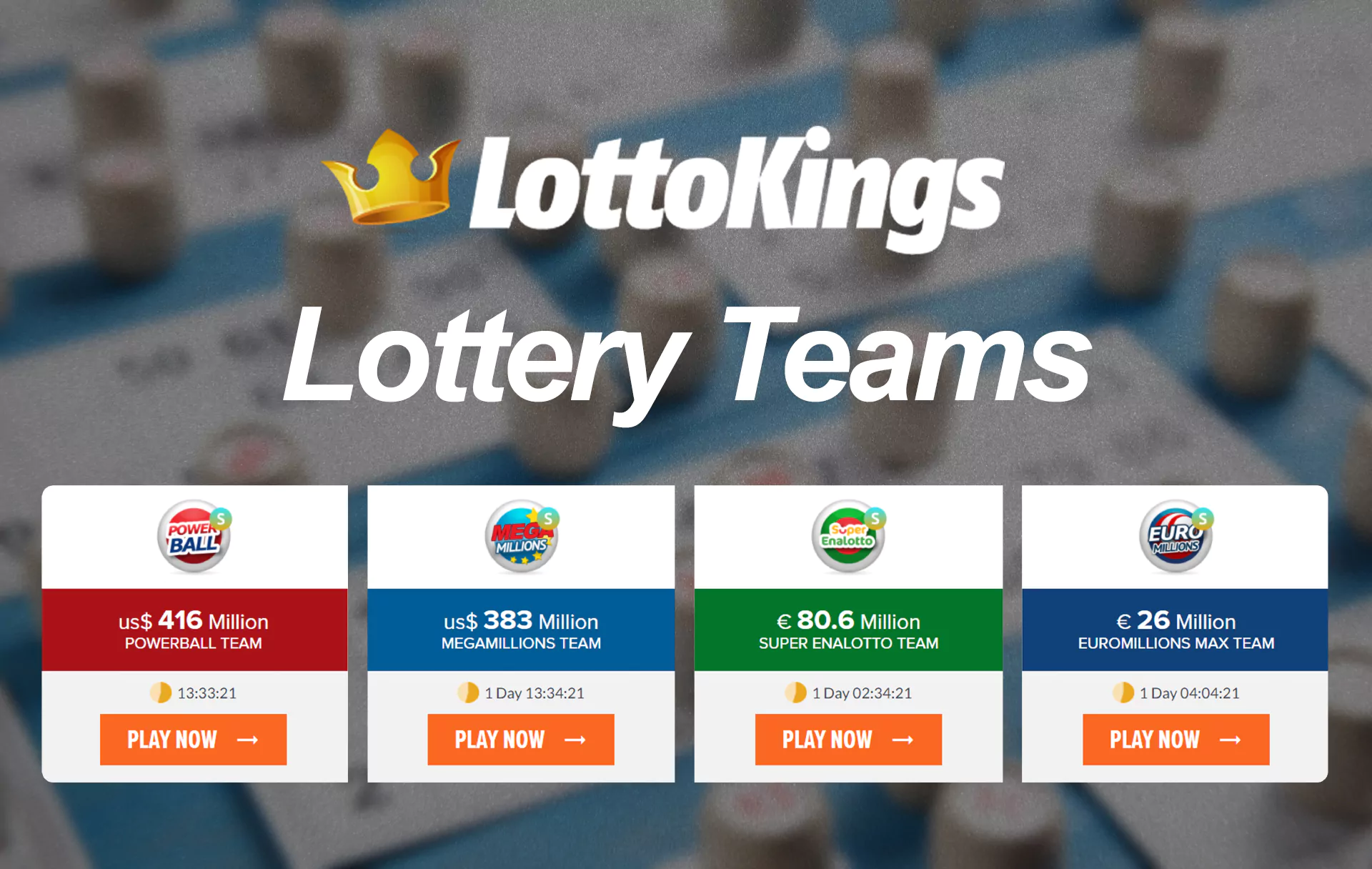 You can join one of the lottery teams to increases the chances of winning.