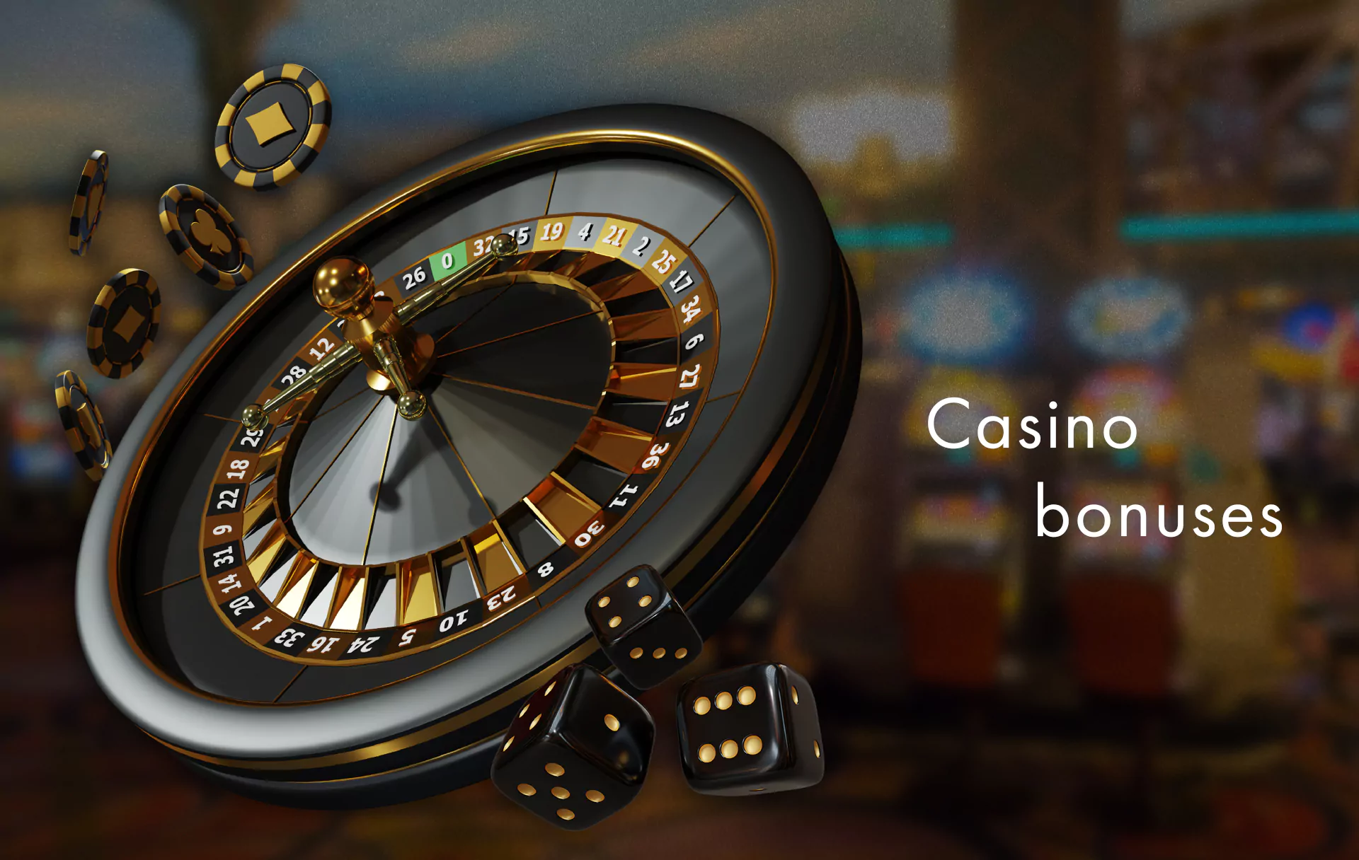 Some of the bonuses you can spend in the casino section.