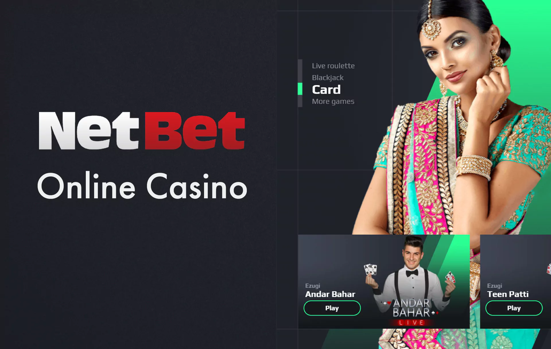 In Live Casino, you can play roulette, blackjack, and other classical table games.