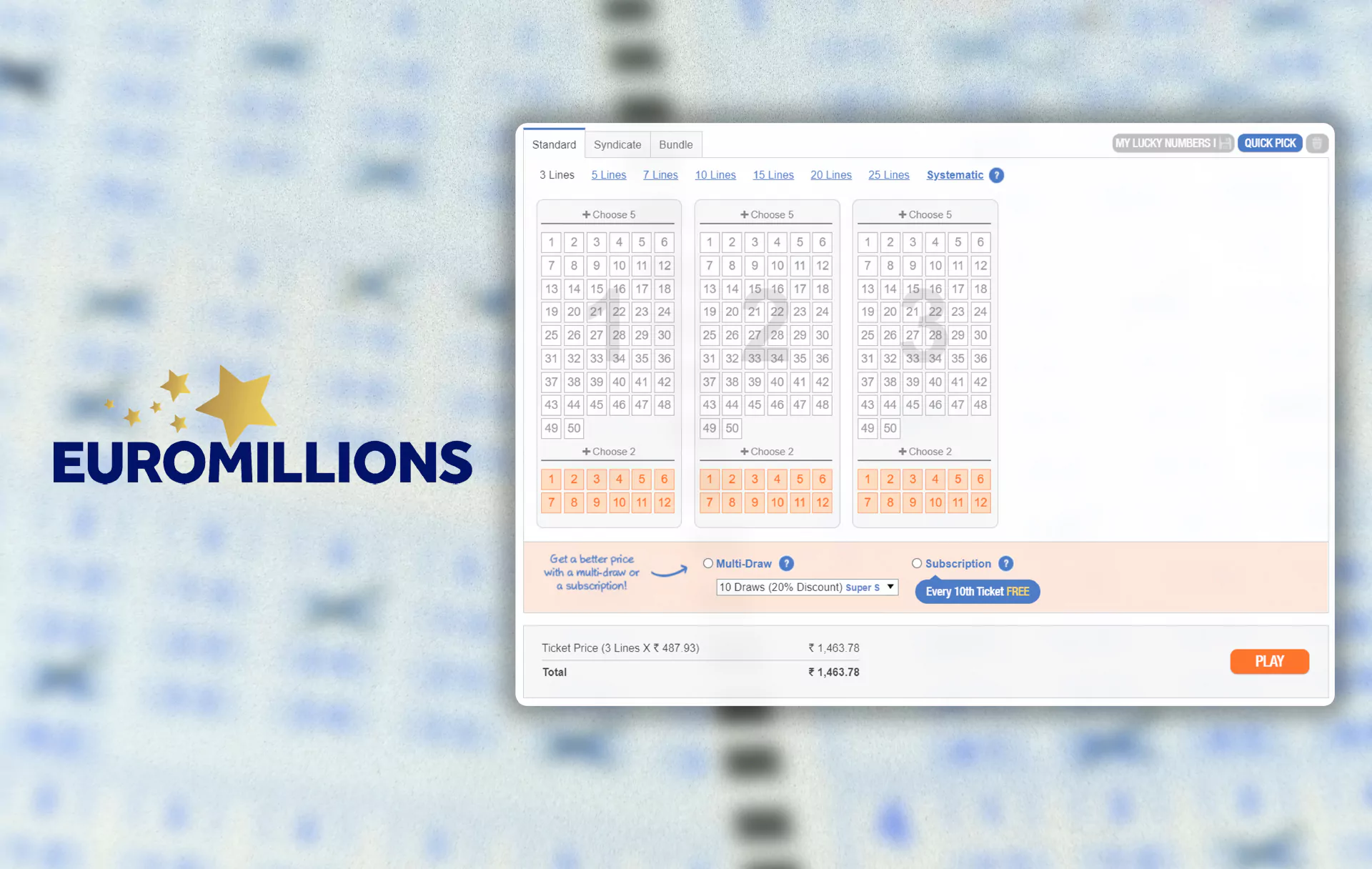 EuroMillions is another European popular lottery with a huge jackpot.