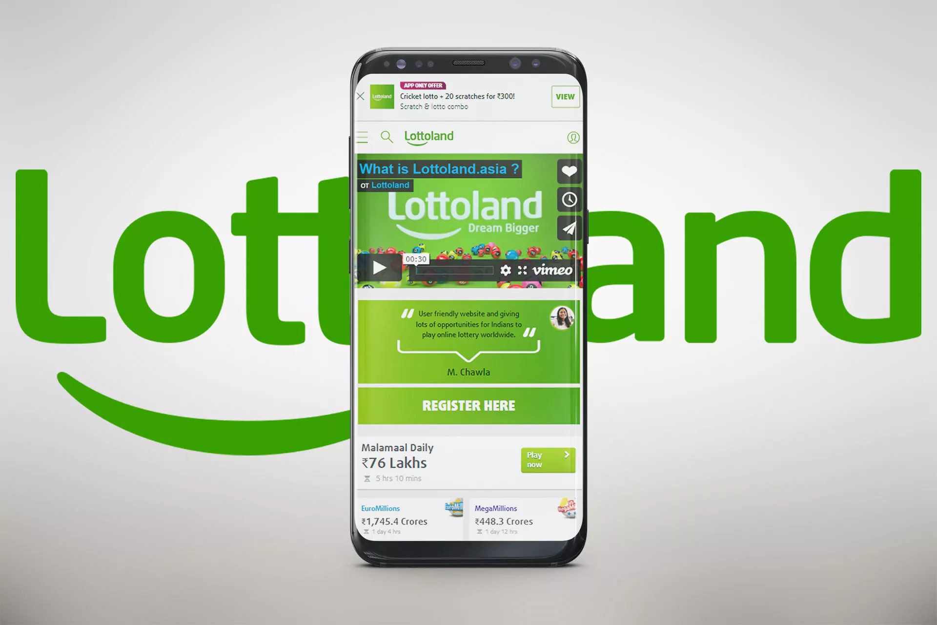 Find more than 30 lotteries in Lottoland.