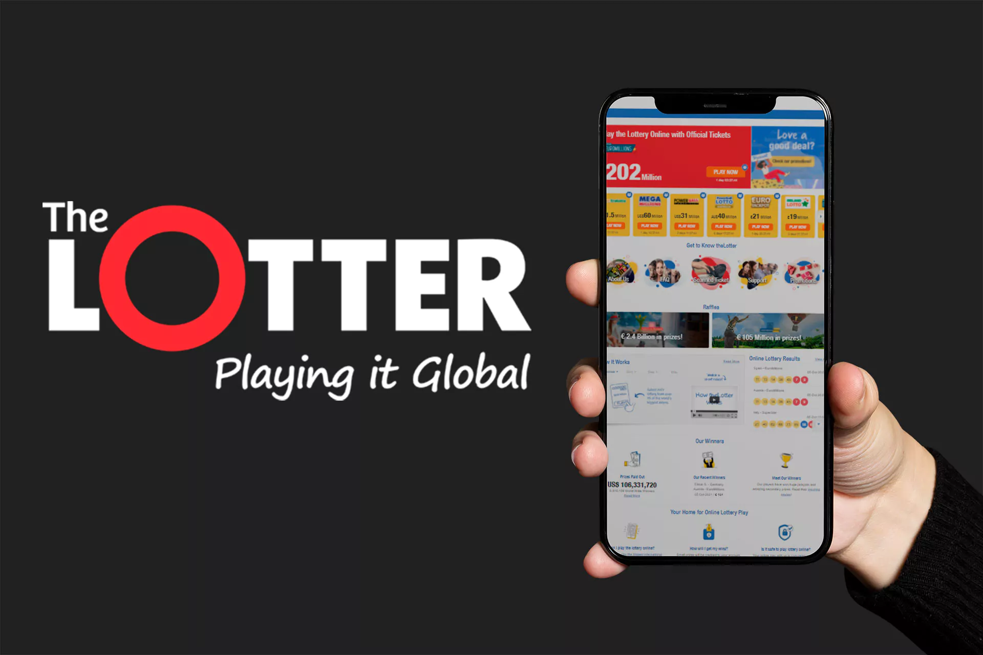 Play online lotteries and win big prizes in The Lotter.