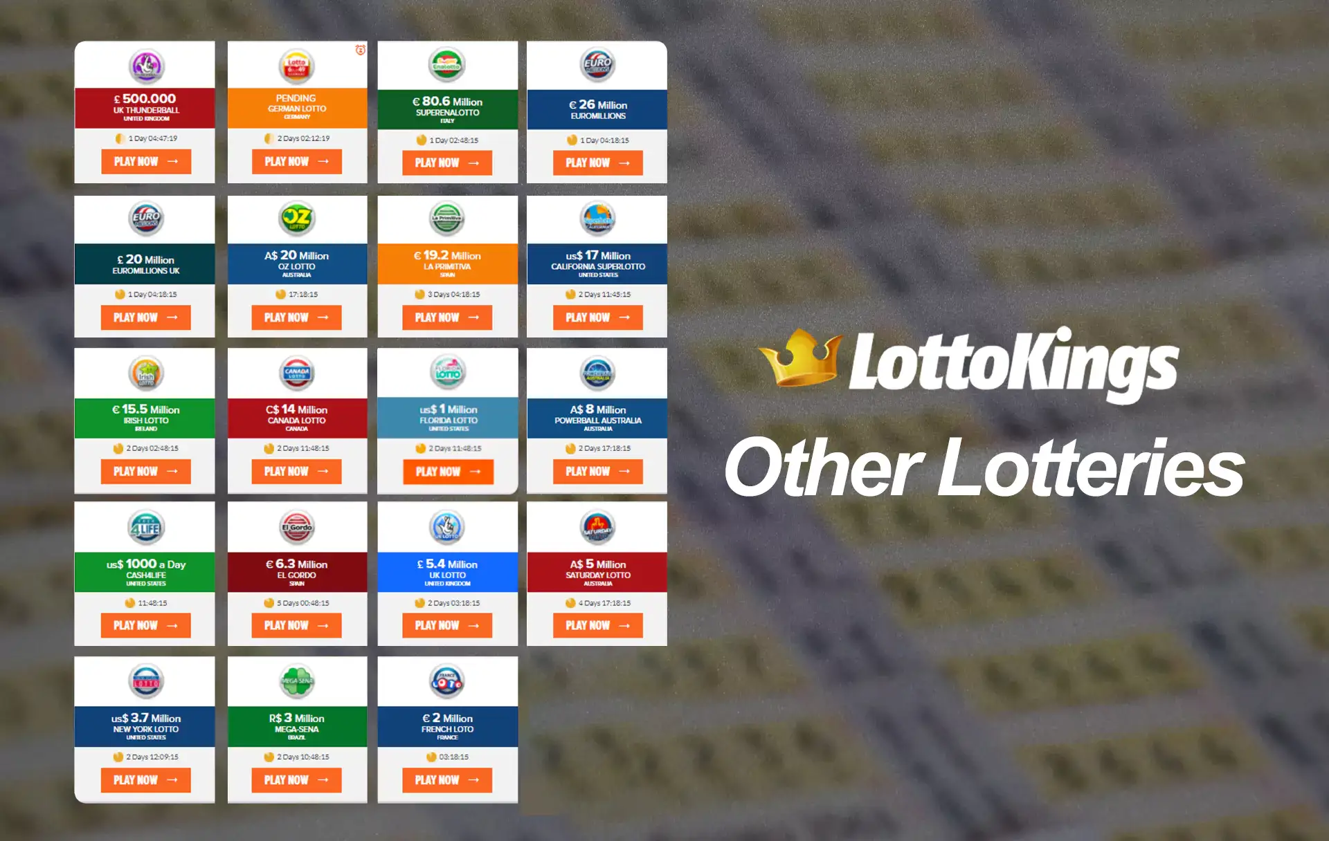 Also, you can find at least twenty other lotteries from different countries in the online shop.